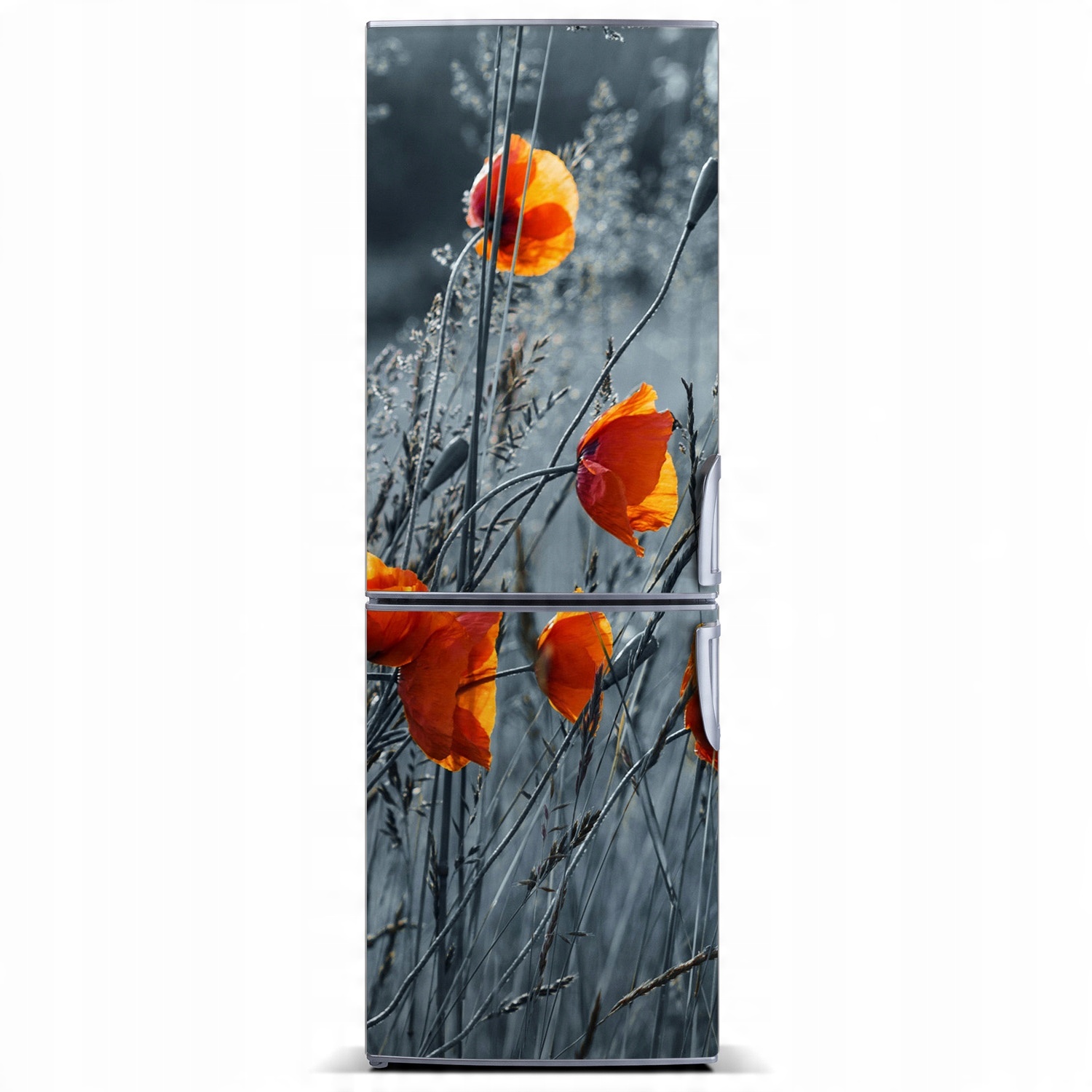 

Nalepka Magnes Tapeta na lodówkę Polne maki 60x180