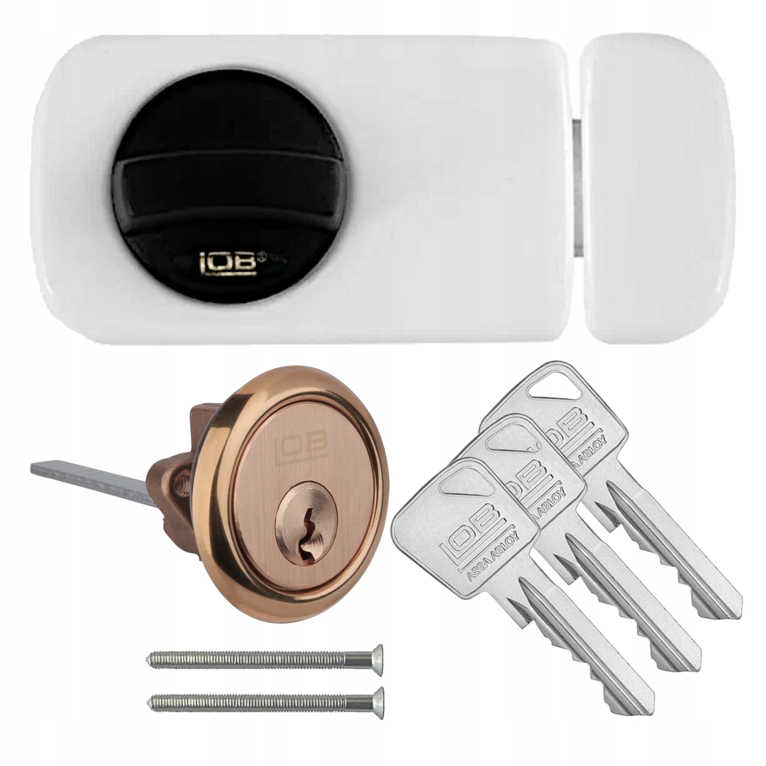 vrchní zámek Lob TB61 bílý s vložkou WT01