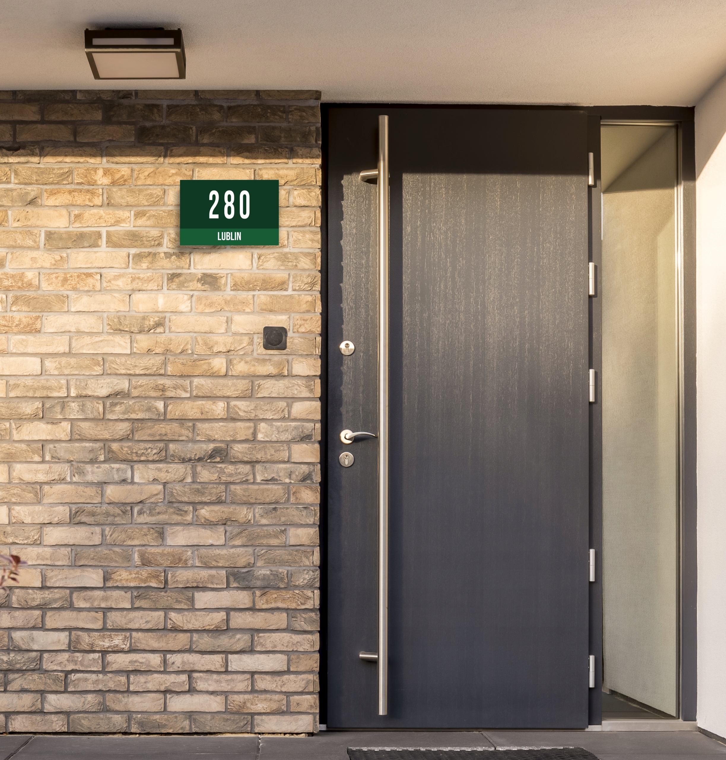 TABLICZKA ADRESOWA ZIELONA TABLICA Z NUMEREM DOMU NUMER DOMU 32x21cm Kolor inny kolor