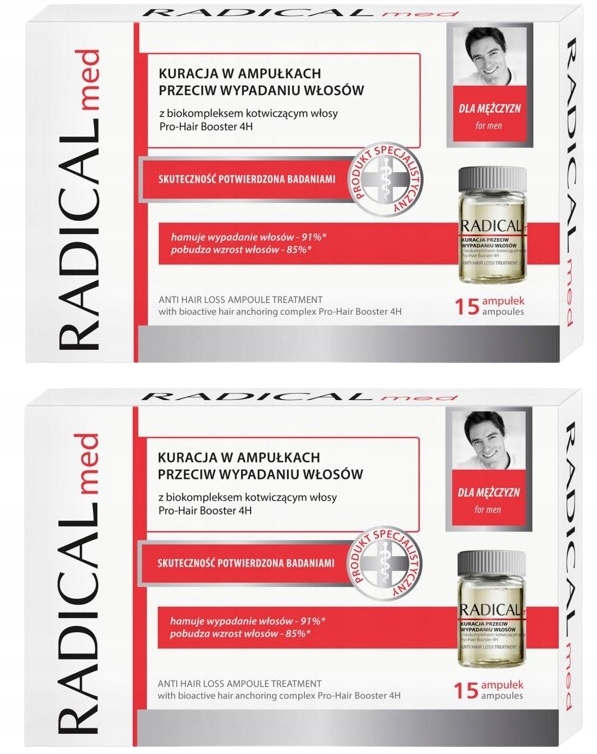2x Radical Med Kuracja w ampułkach przeciw wypadaniu 15 ampułek