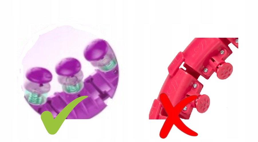 Hula-hop odchudzające z wypustkami i obciążnikiem Liczba kulek masujących 24