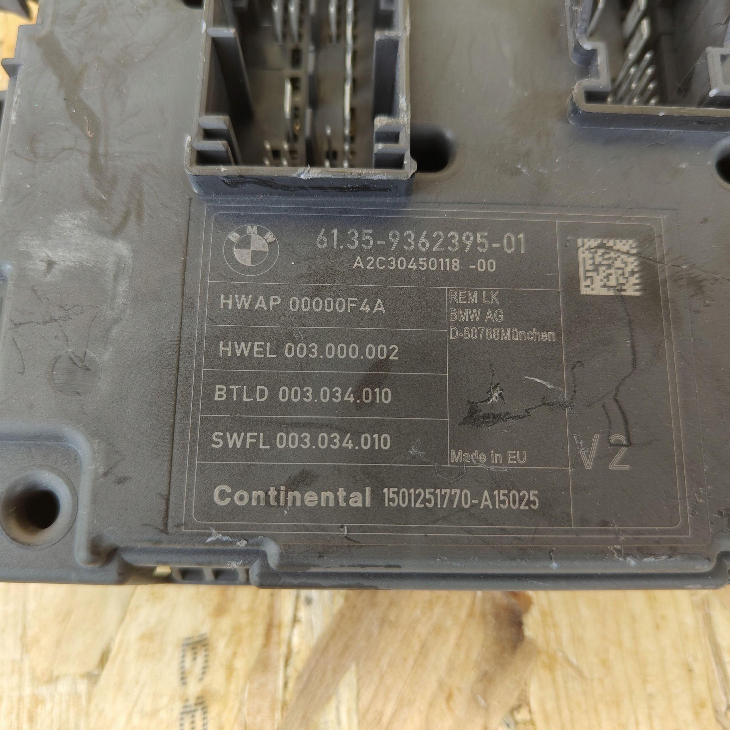 module control unit REM BMW 3 F34 GT 9362395