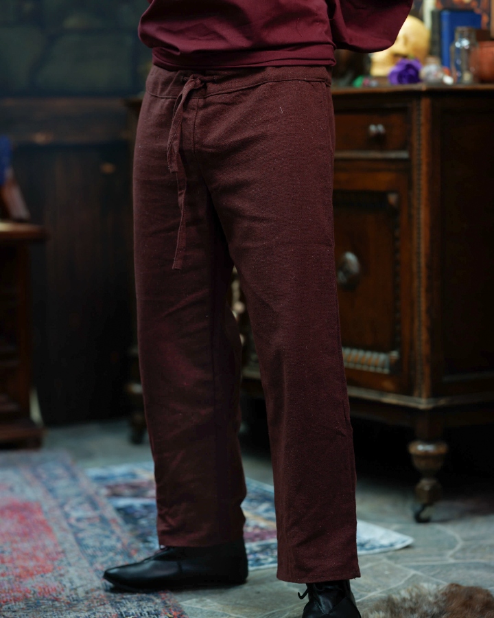 Bavlněné Kalhoty Basic Hnědé 3XL Larp