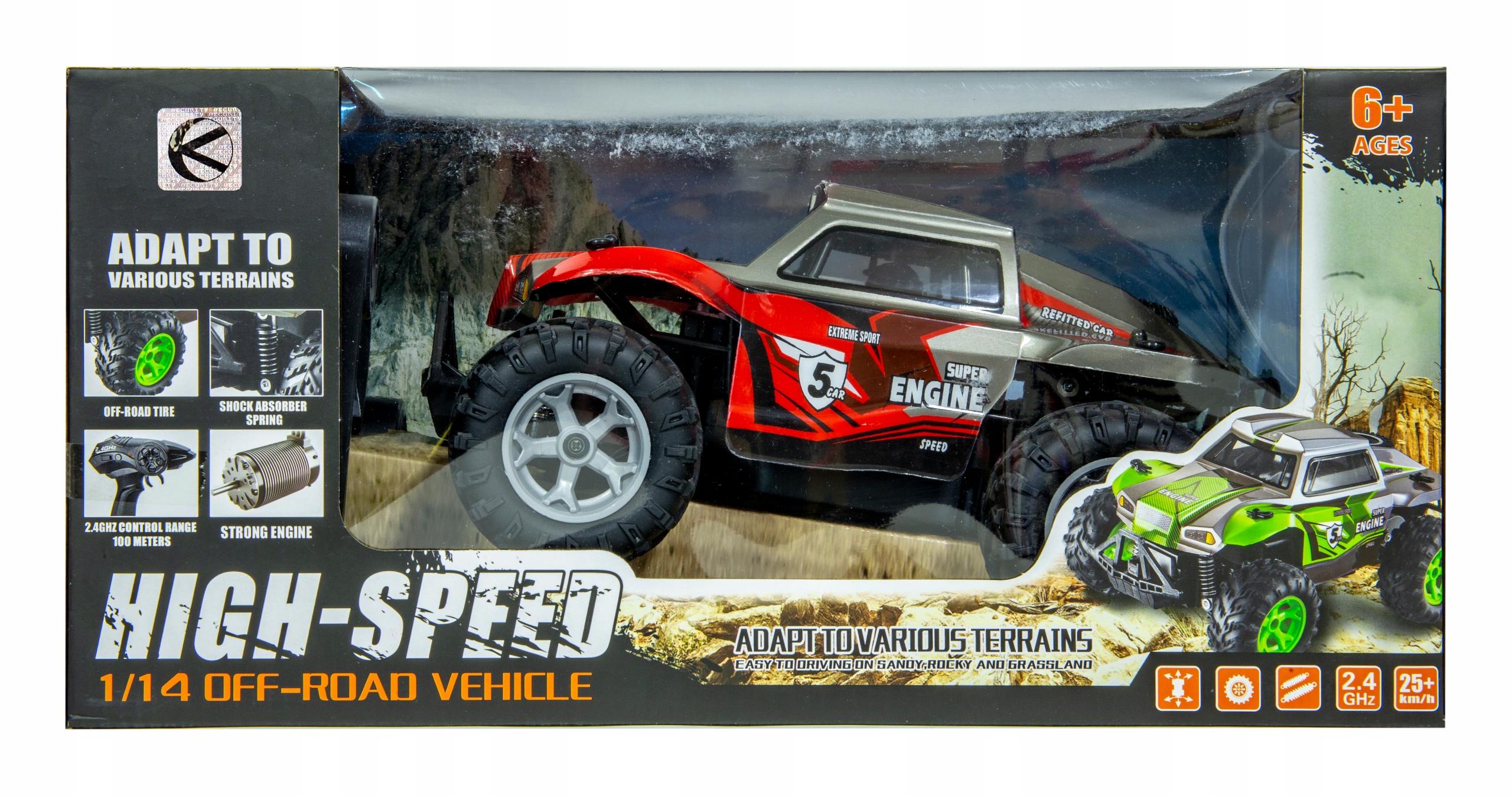

Duże auto off-road Monster Truck skala 1:14 R/c