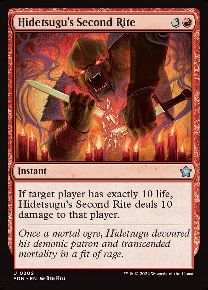 [mtg] Hidetsugu's Second Rite (fdn)