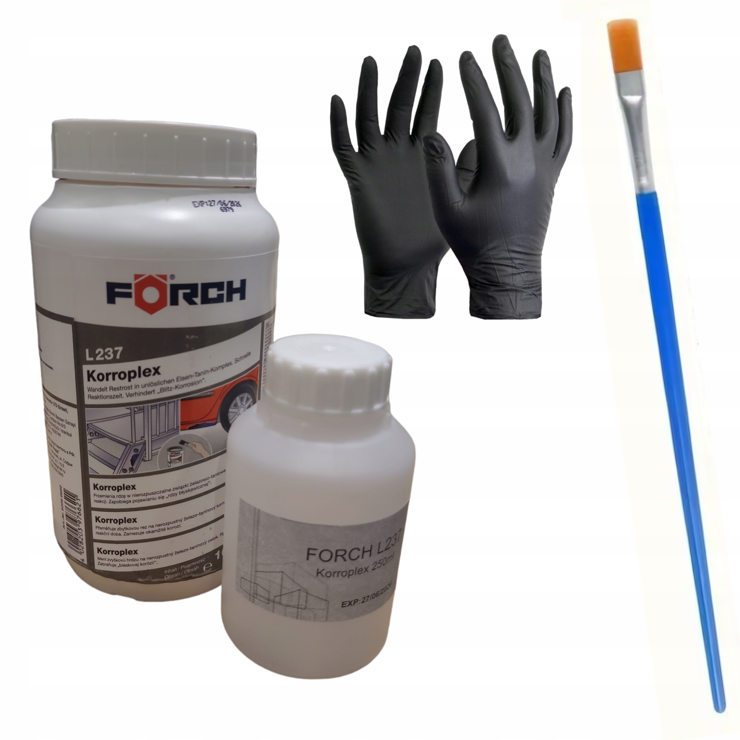Forch L237 Korroplex Preparat Antykorozyjny 250ml|Pedzelek|Rekawice|