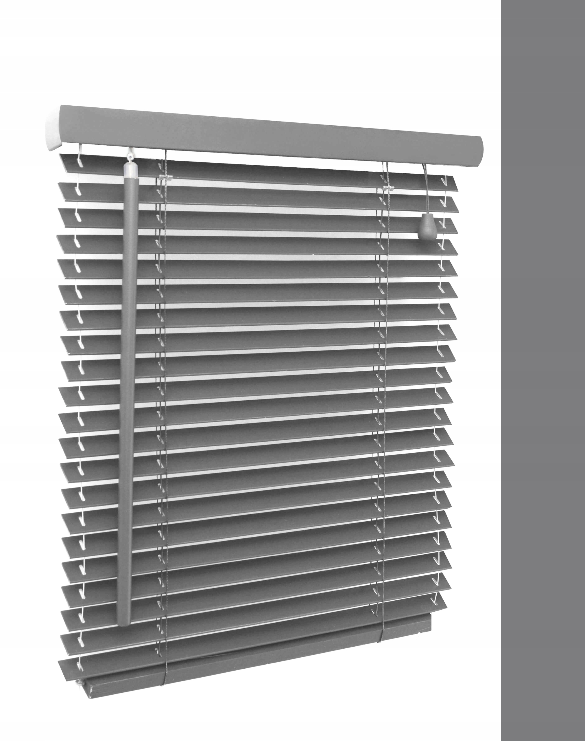 

Żaluzje Szary Rolety Drewniane 25MM 220x170