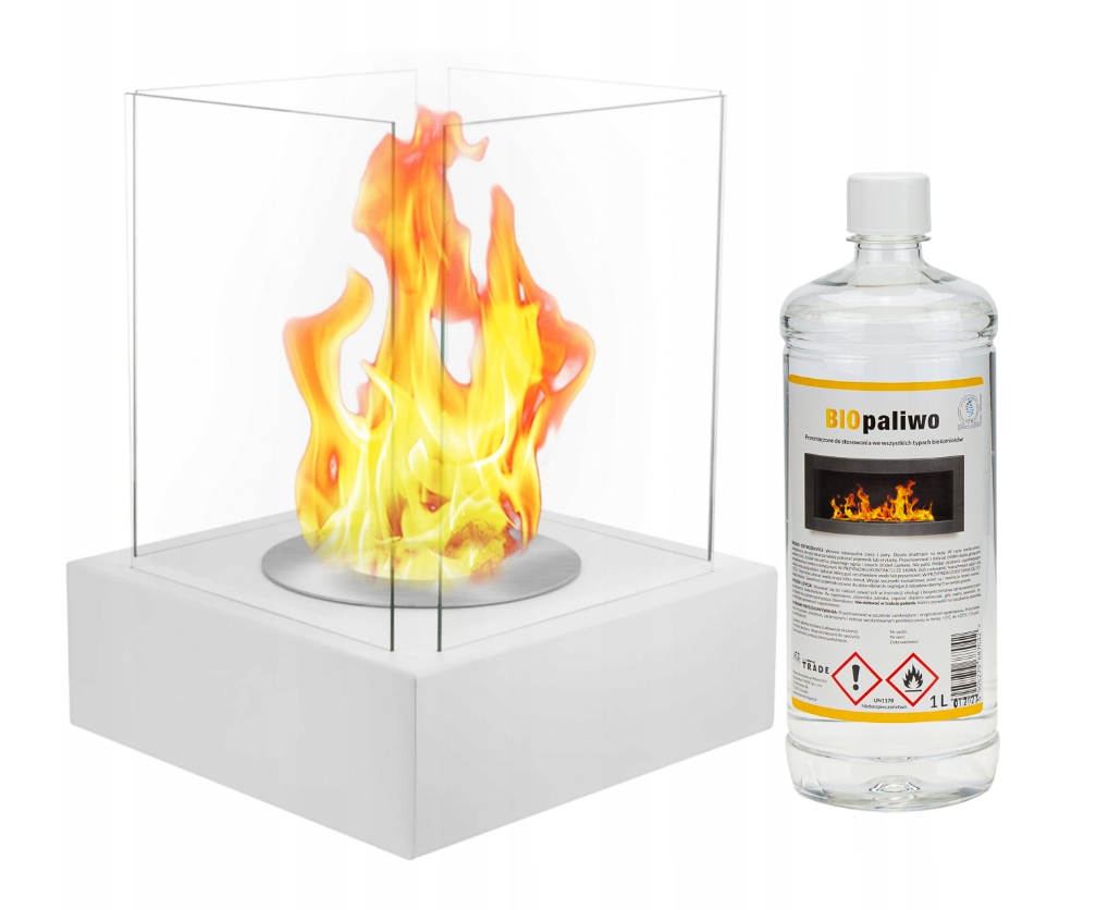 Stojanový biokrb Garden bílý biopalivo