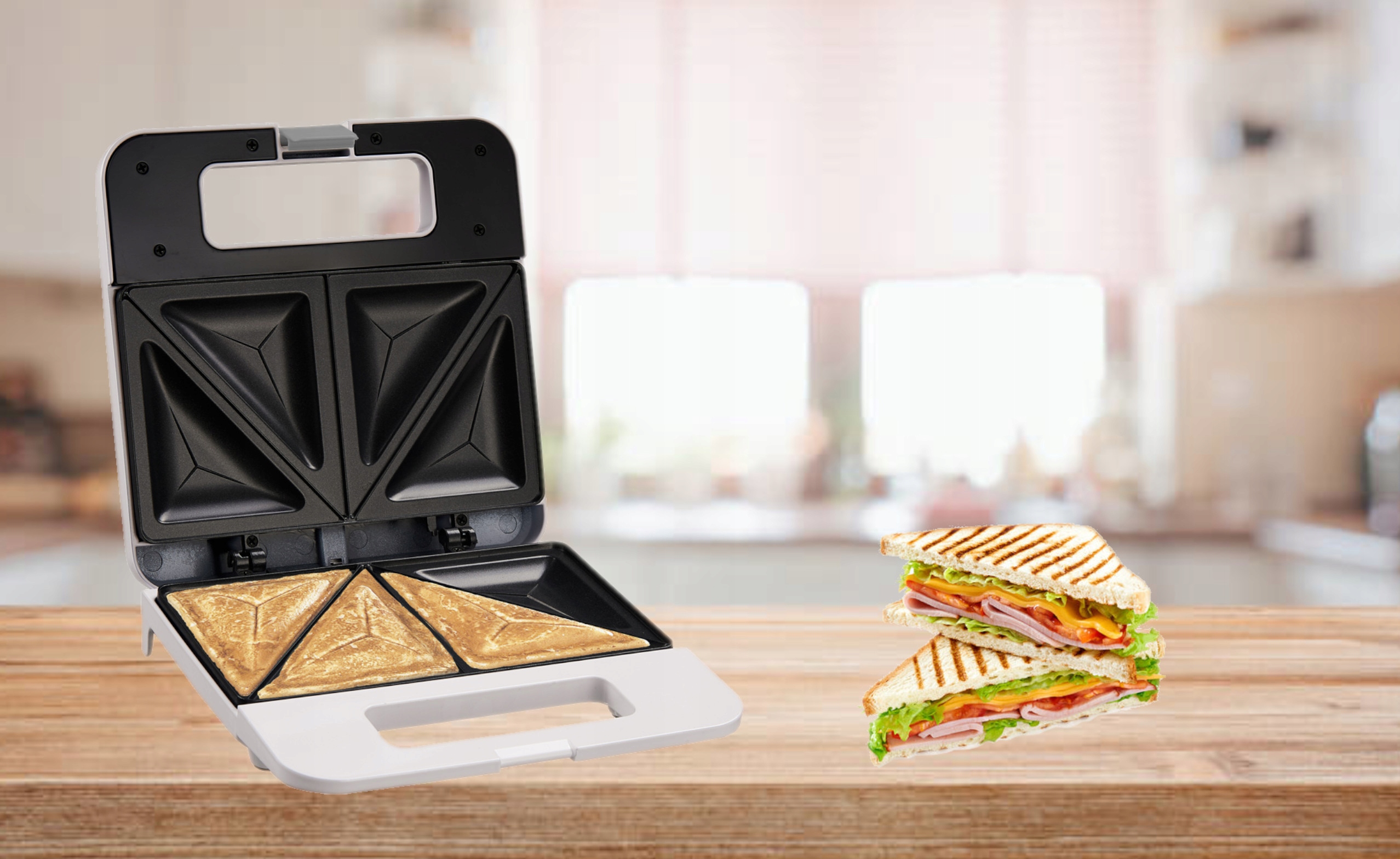 OPIEKACZ TOSTER DO KANAPEK TOSTÓW SANDWICH MOCNY Kolor dominujący czarny