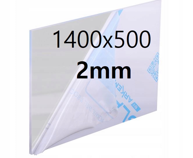 Pleksi /plexi Plexa Plexa Bezbarvá na míru 1400x500x2 mm Akrylová Deska