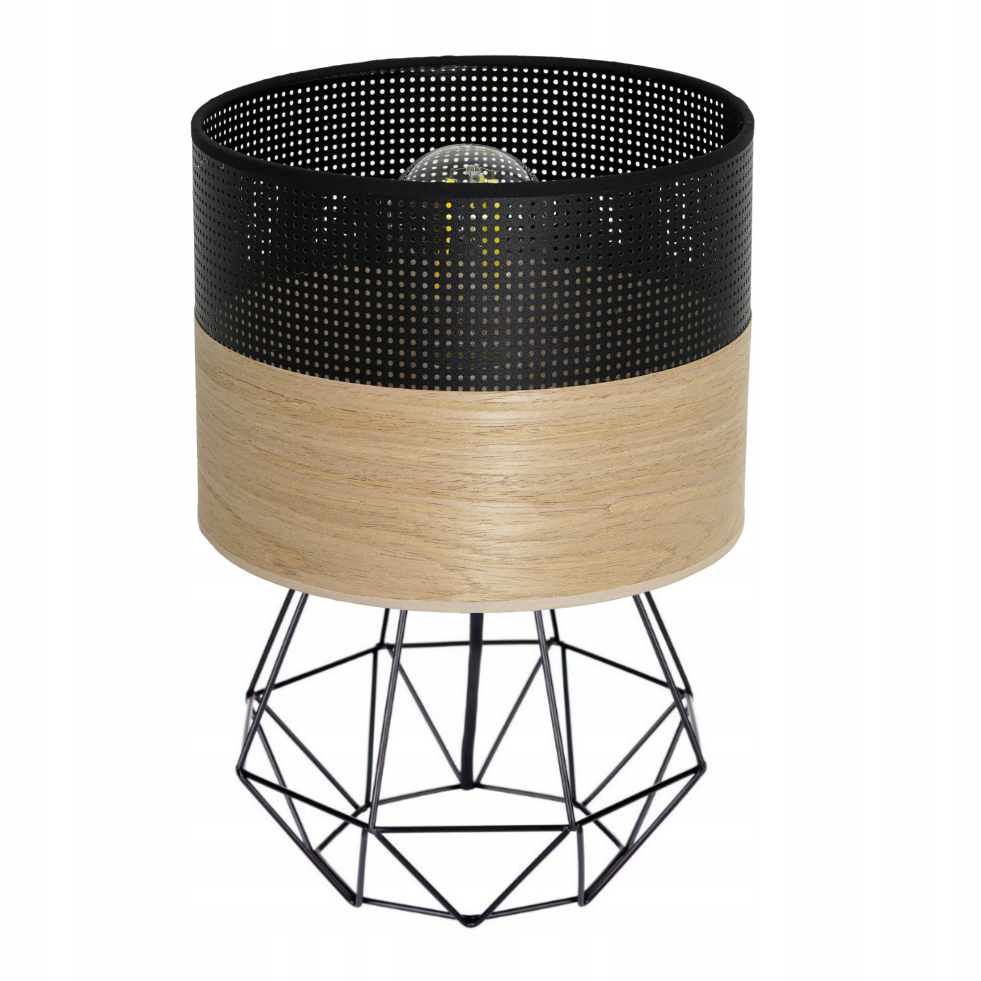 Noční Lampa Stolní Ažurové Stínidlo Díry Diamant Polsko Do Kanceláře Led E27