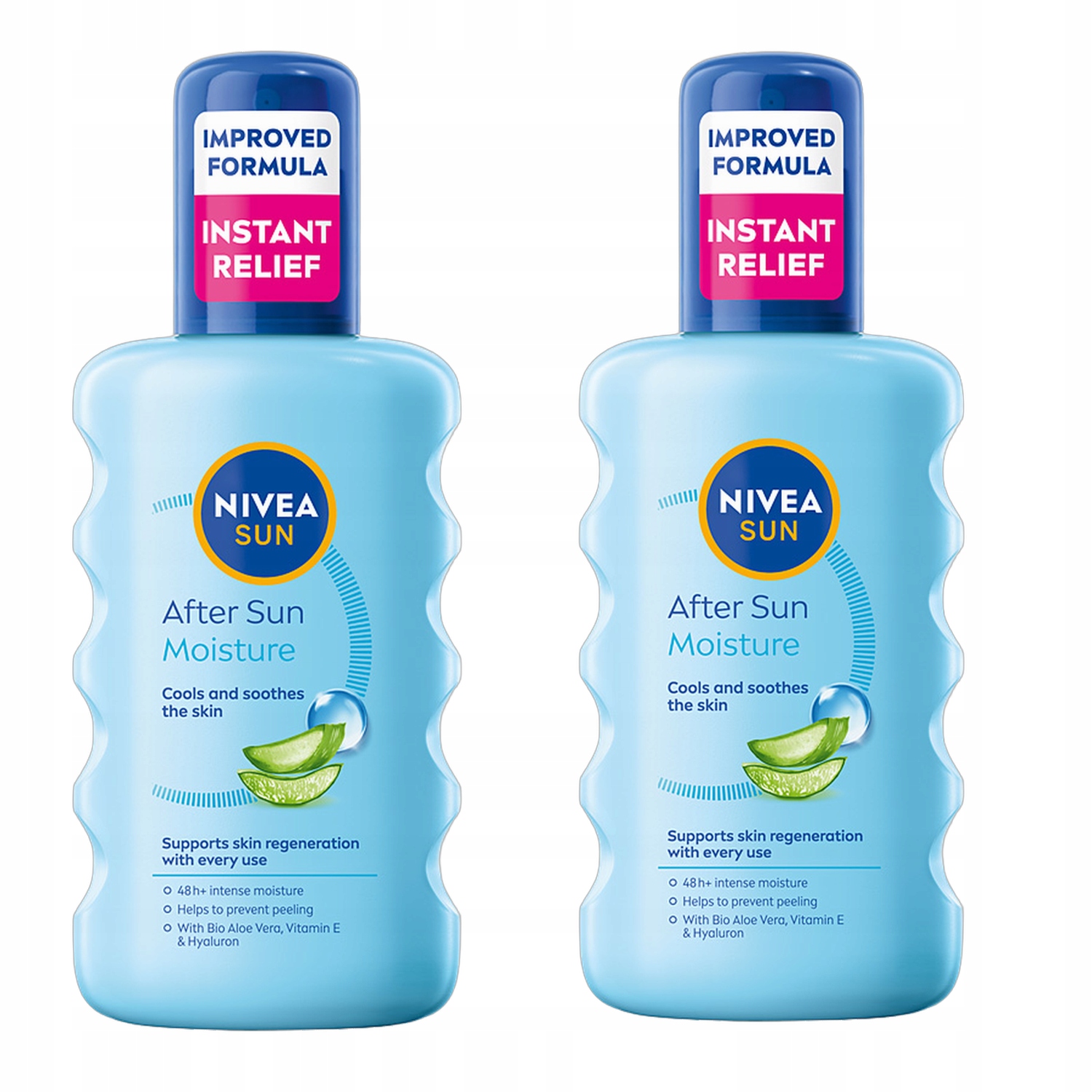 Nivea Sun Hydratační balzám po opalování ve spreji aloe vit.E a Ha 200 Ml x2