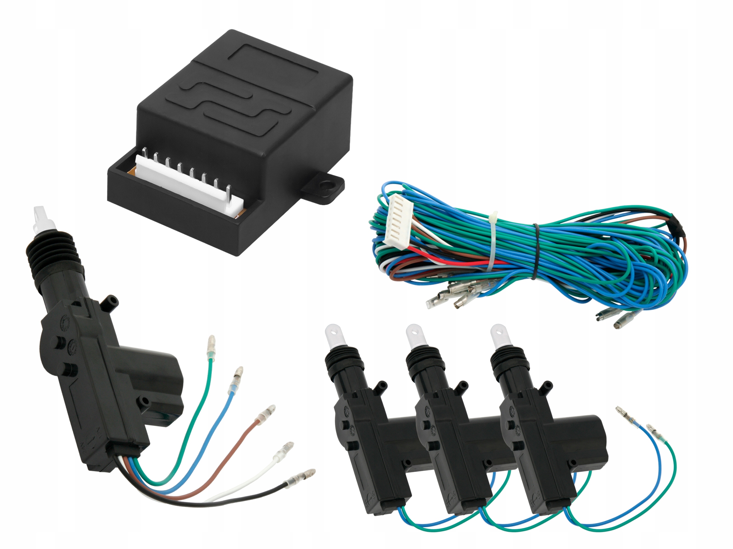 ZESTAW UNIWERSALNY ZAMEK CENTRALNY SLAVE MASTER 4 DRZWI STEROWNIK OSPRZĘT Numer katalogowy części 1062#