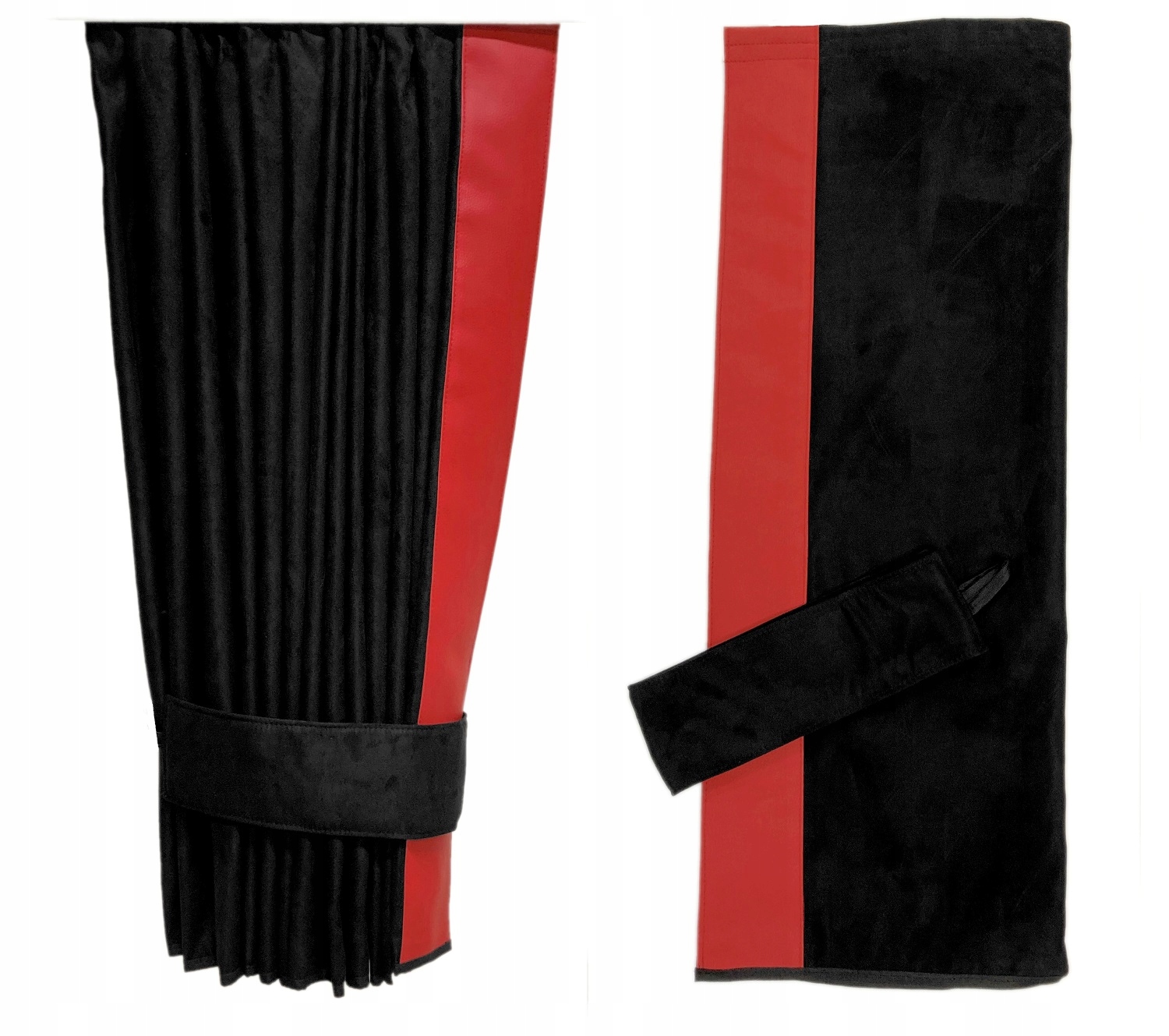 Set Di 3 Tende Decorative In Peluche Con Pompon Bianchi Per Camion MAN TGX/TGA/TGM - Nero - Foto 14