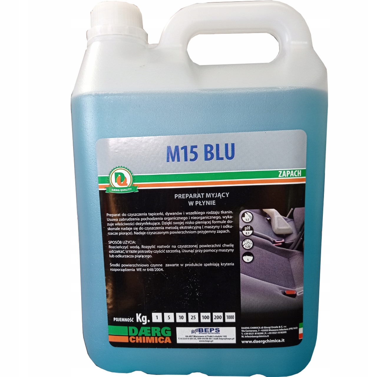 

Daerg Chimica M15 Blu Pranie Tapicerki Dywanów 5KG