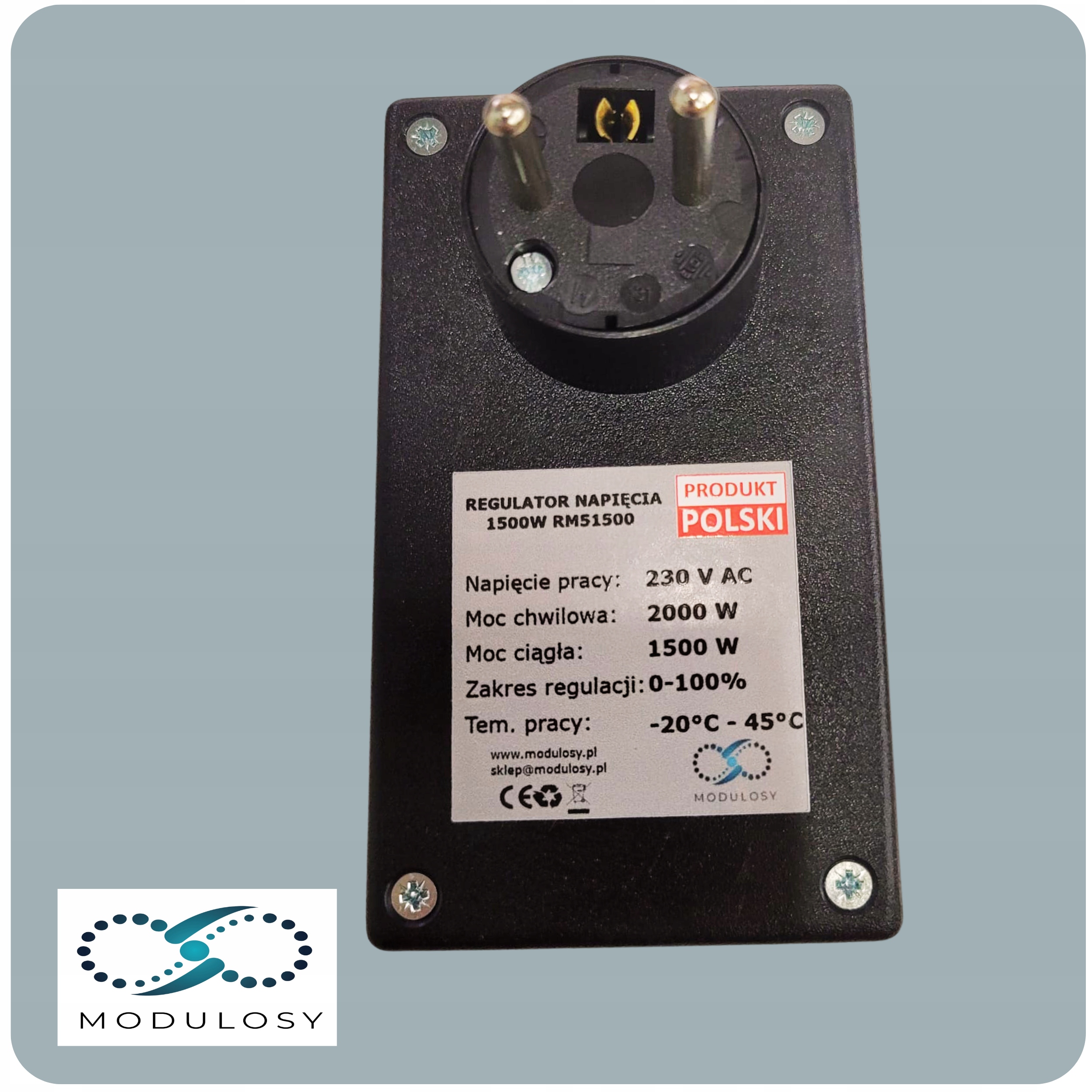 REGULATOR NAPIĘCIA WENTYLATORA MOCY GRZAŁKI 2kW AC Kod producenta Regulator mocy 4kW