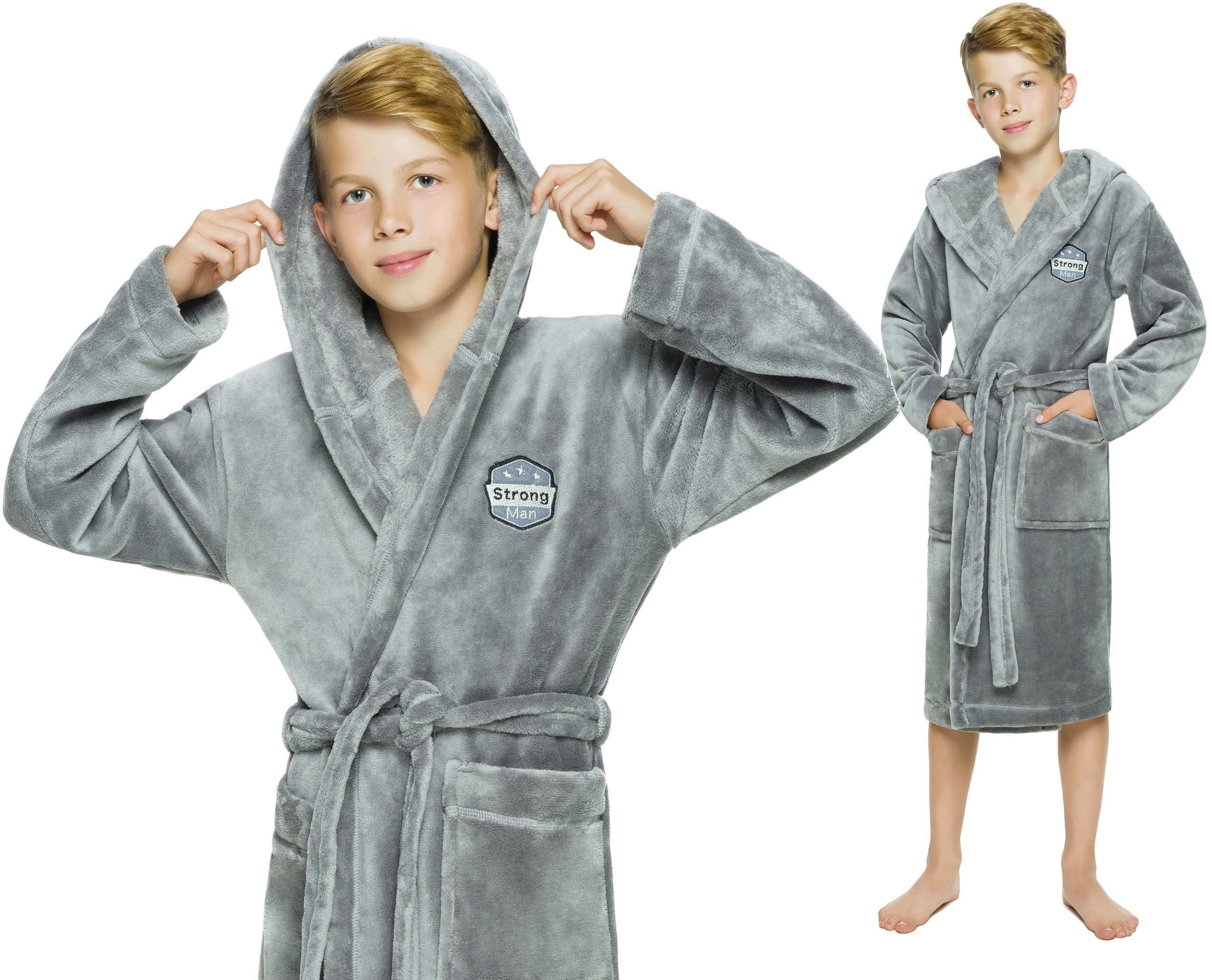 Alex CIEPŁY PUCHOWY MIŁY SZLAFROK CHŁOPIĘCY 146