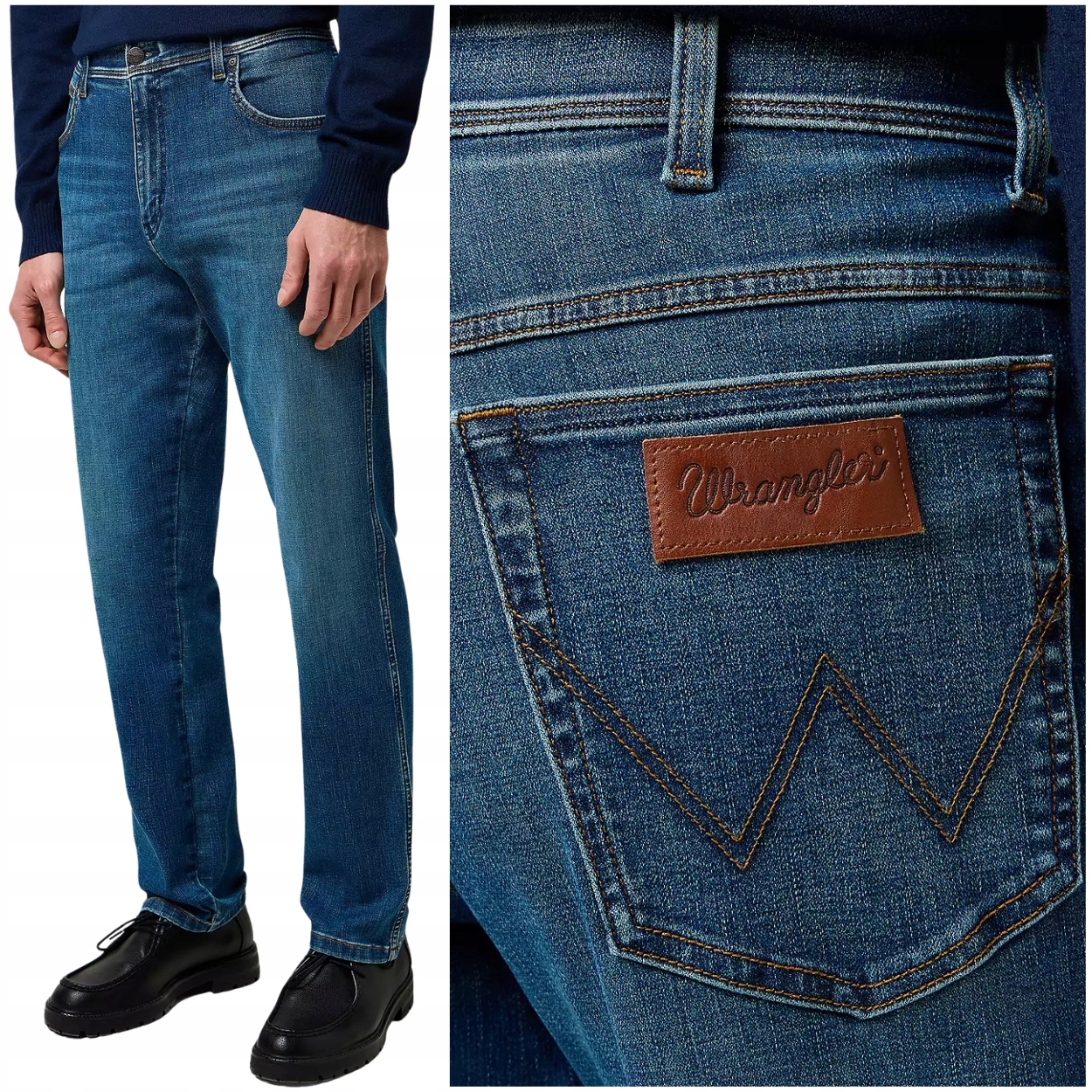 Wrangler Texas Slim Rouge Free To Stretch pohodlné kalhoty W38 L32