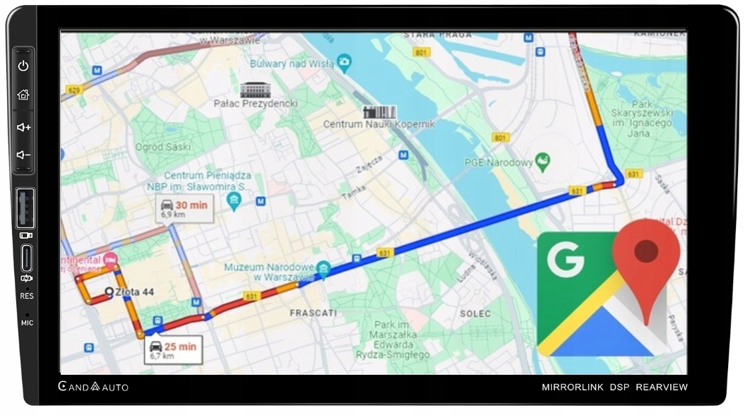 RADIO SAMOCHODOWE 2 DIN ANDROID AUTO CARPLAY RDS WIFI GPS 4 GB 9" DSP Stan opakowania oryginalne