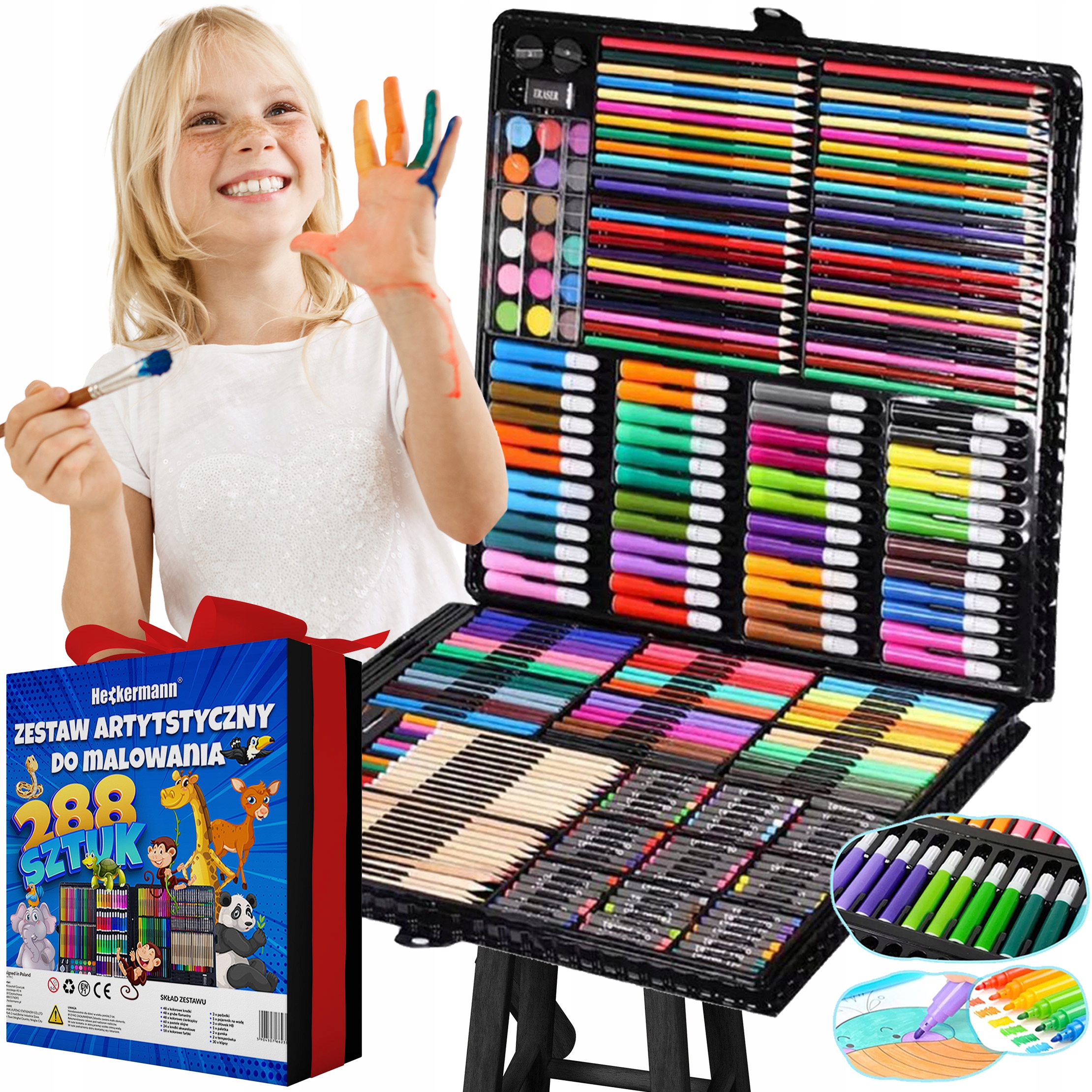 ZESTAW ARTYSTYCZNY DO MALOWANIA + WALIZKA 288 el Bohater Inny