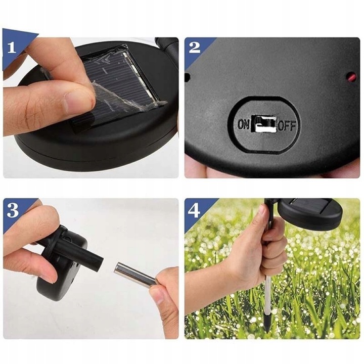 4Szt LAMPKI OGRODOWE SOLARNE DMUCHAWIEC DRZEWKO FAJERWERKI OZDOBA 150 LED Kolor dominujący inny