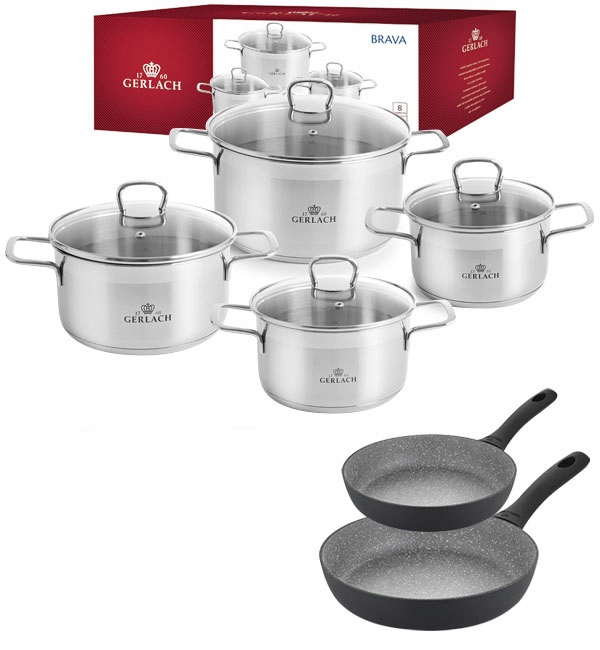 

Gerlach Brava Garnki+ Patelnie Granitex Grey 20 28