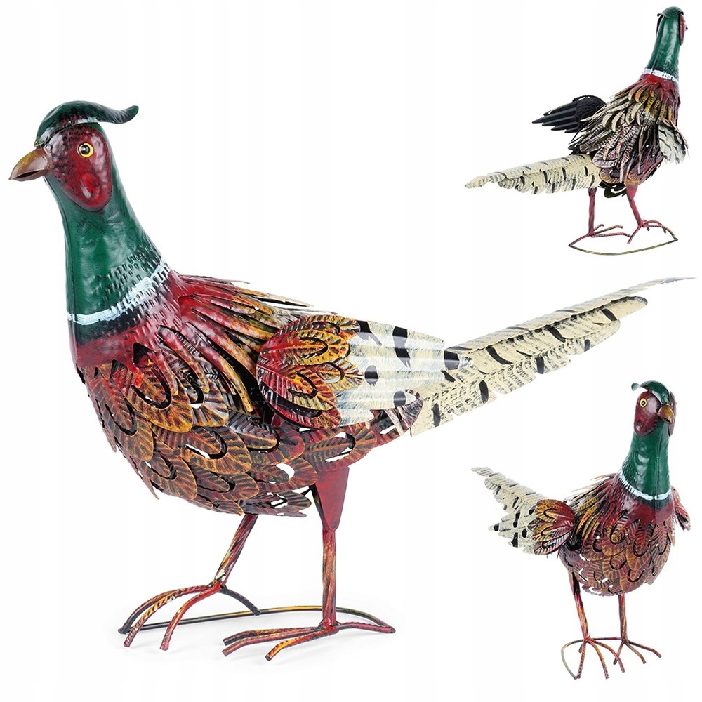 Bażant OGRODOWY figurka metalowa ozdobna dekoracyjna na ogród balkon taras