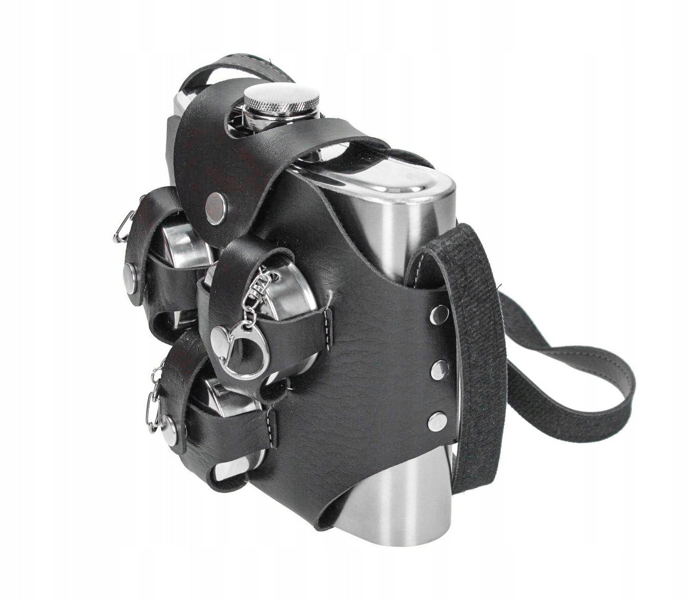 Velká Placatka 3 Skleničky Skládací Sklenička Sada Pouzdro Na Rameno Dárek