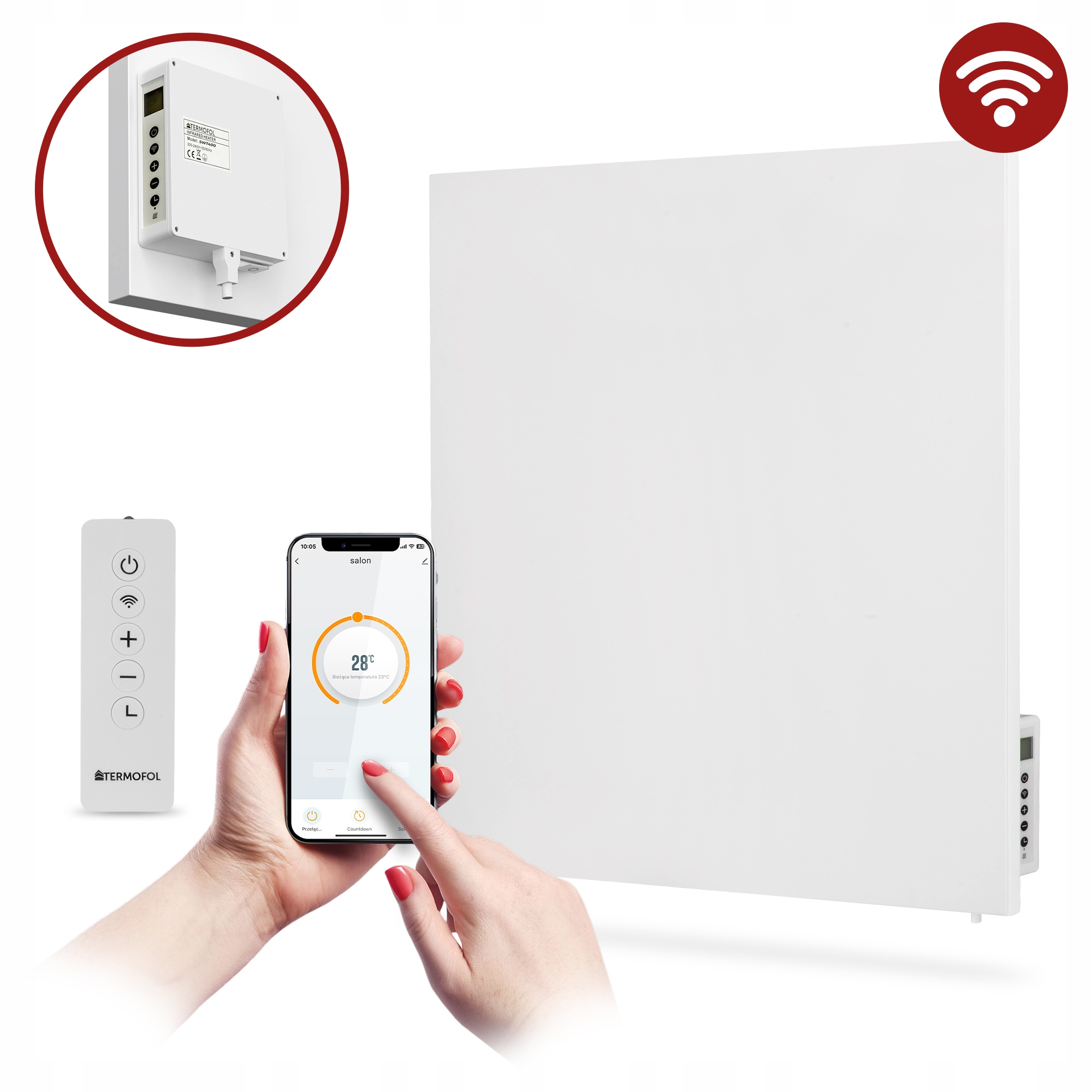 Odvlhčovač Infračerveného Vykurovacieho Panelu S Funkciou Odvlhčovania SWT400 350W Wifi