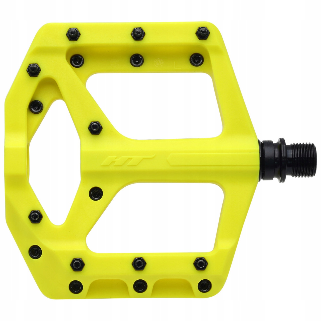 Platformové pedály na kolo Ht PA32A neonově žluté Dirt Pump Track Mtb