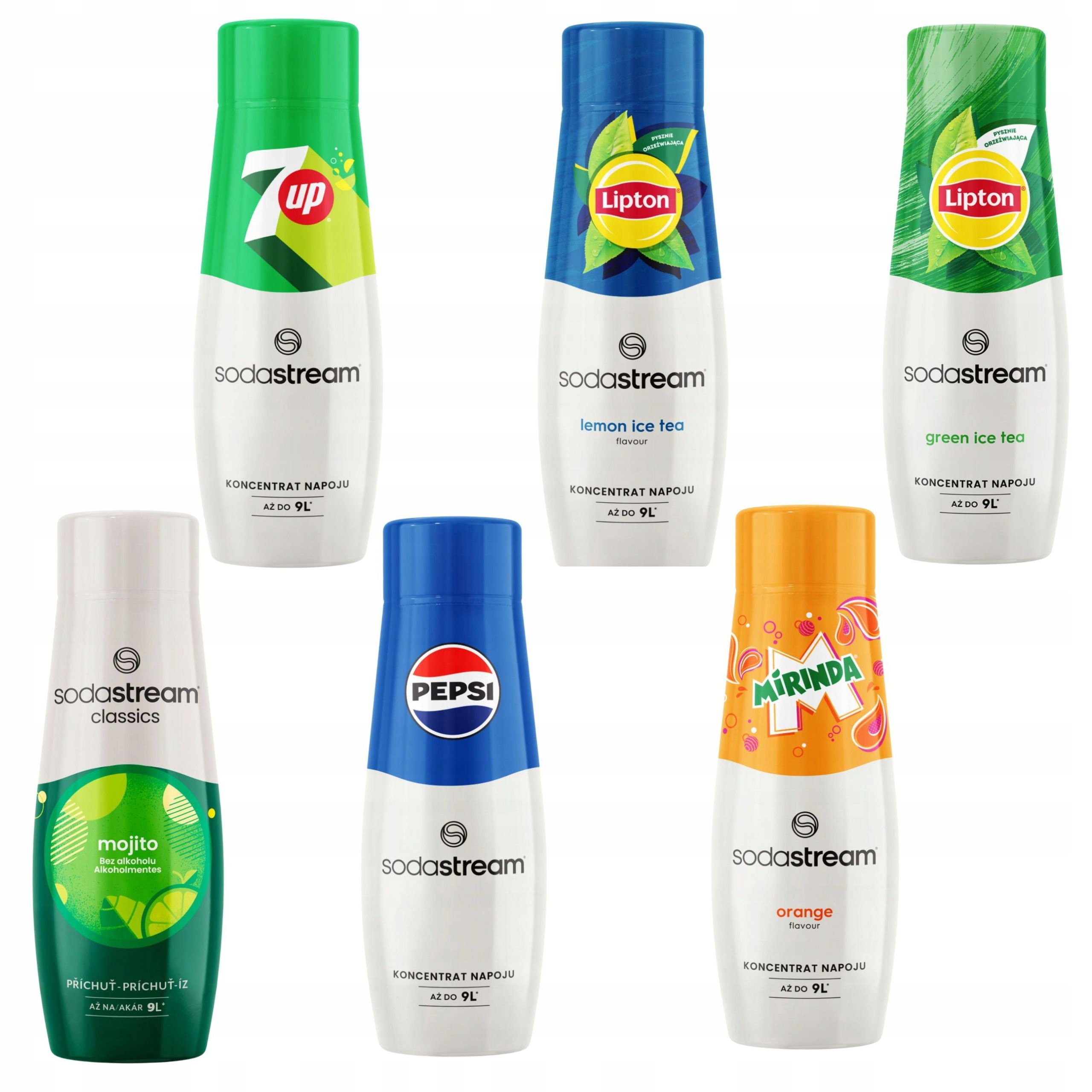 Sirup SodaStream Pepsi, Mirinda, 7UP, Mojito, Lipton Lemon, Lipton Green