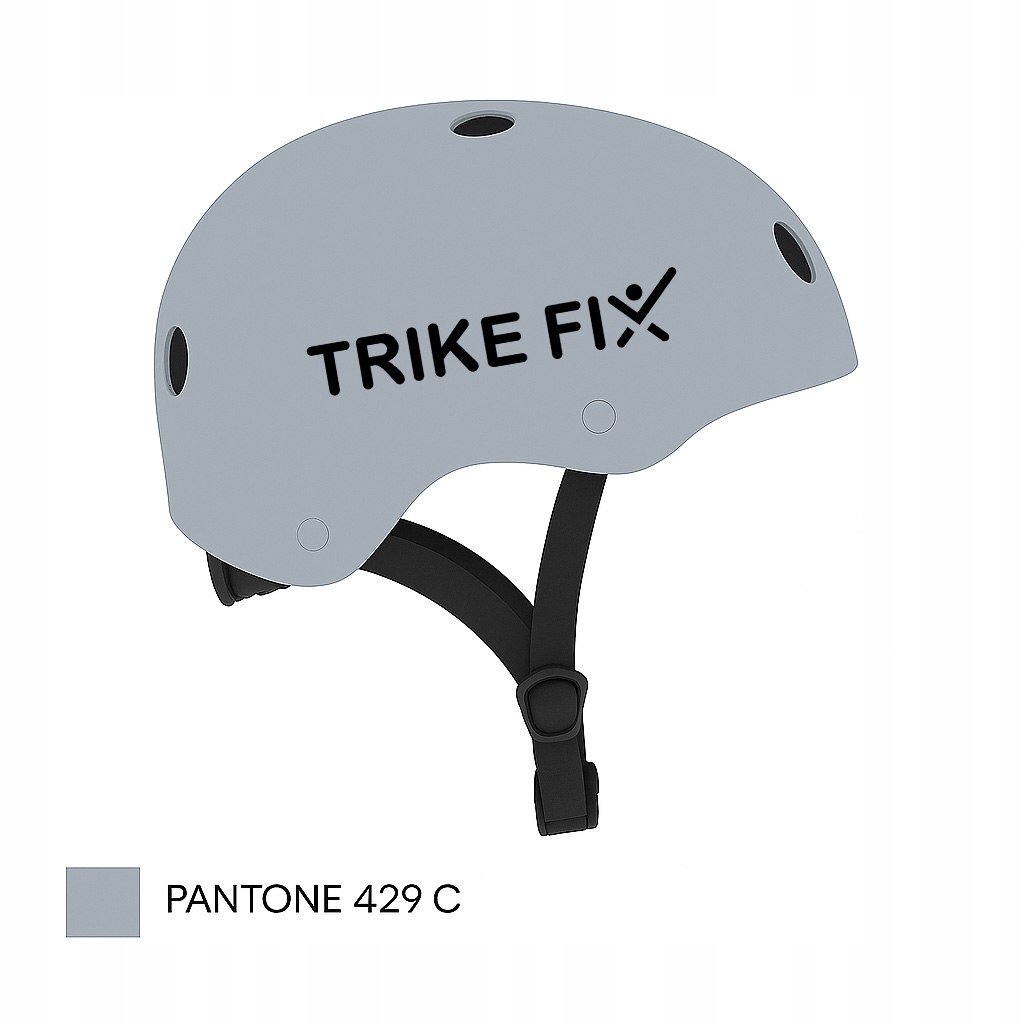 Kask rowerowy dla dziecka Trike Fix dziecięcy regulowany Led M 55-58cm szar