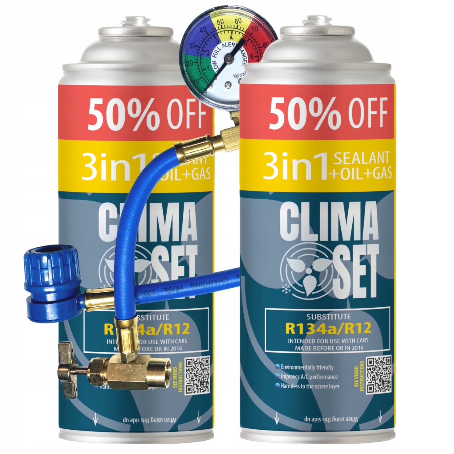 Sada pro nabíjení klimatizace 3v1 R134a 2x 626g XL, Chladicí médium