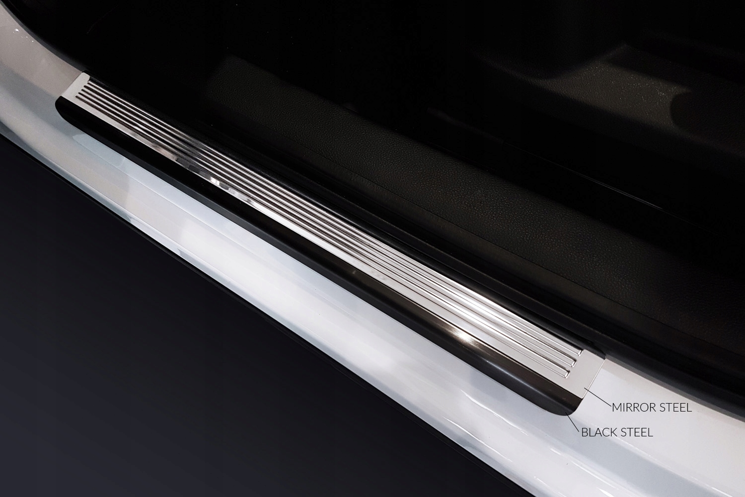 SEAT ATECA 5d NAKŁADKI PROGOWE LISTWY NA PROGI STALOWE Producent Avisa