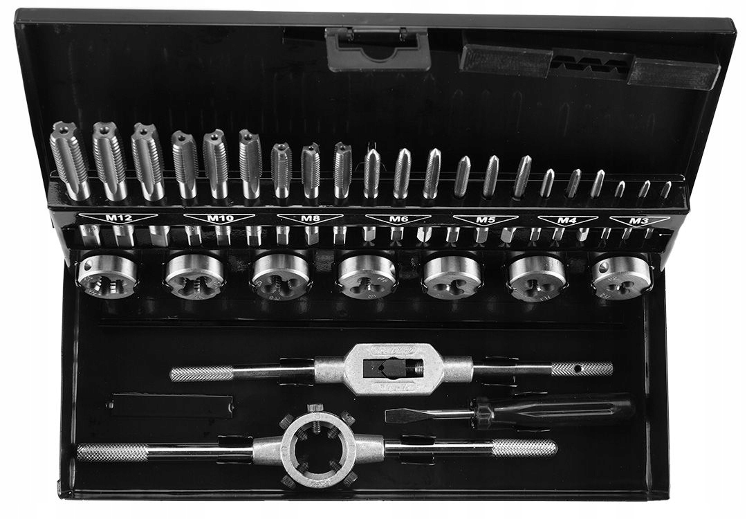 KOMPLET NARZYNEK I GWINTOWNIKÓW 32 CZĘŚCI TOPEX Marka Topex