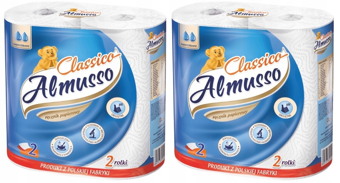 Zestaw 2x Almusso Classico Ręczniki Papierowe 2 Rolki