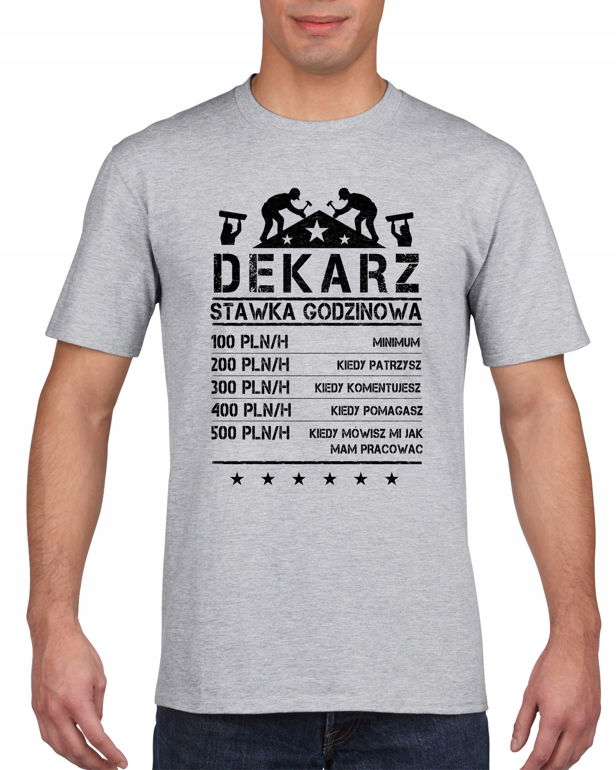 

Koszulka męska Dekarz stawka godzinowa XL