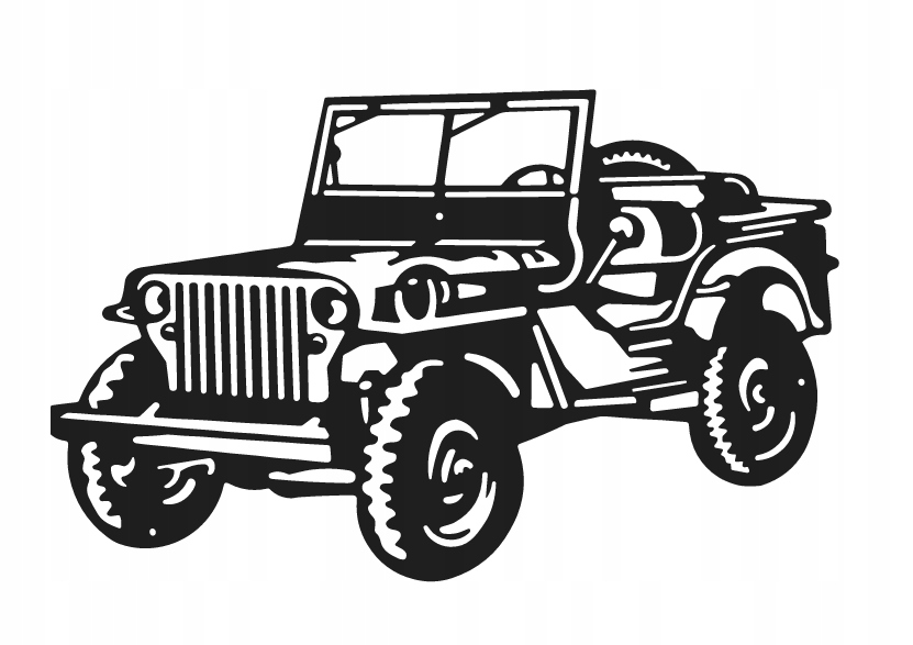 nástěnná dekorace Obraz vzor Vojenské Auto Retro 4WD