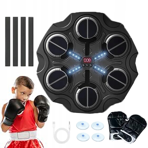 Boxerský Trenažér Boxovací Stroj Chytrý Boxerský Terč S Bluetooth Hudbou, Pro Domácí Použití