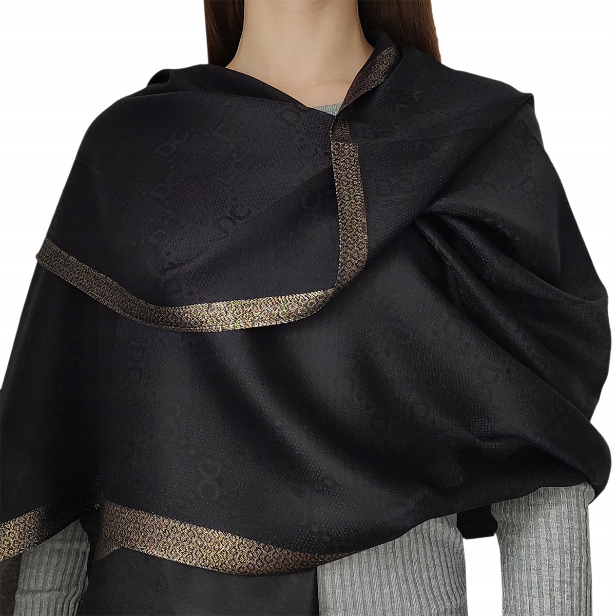 SZAL DAMSKI ELEGANCKI JEDWABNY KOLORY Długość 200 cm