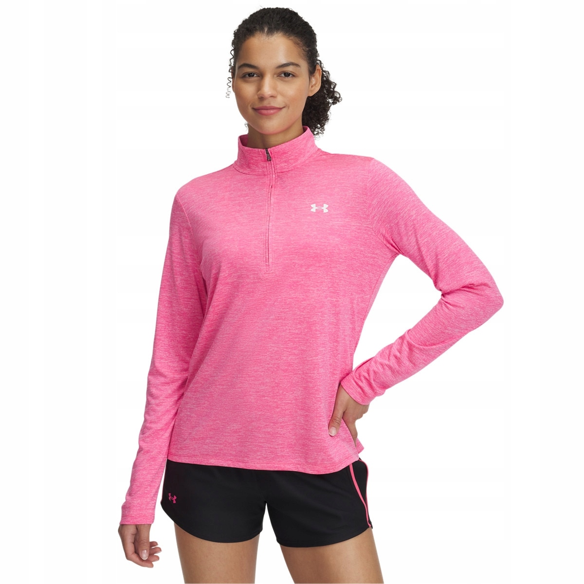 Damski longsleeve treningowy Under Armour różowy M