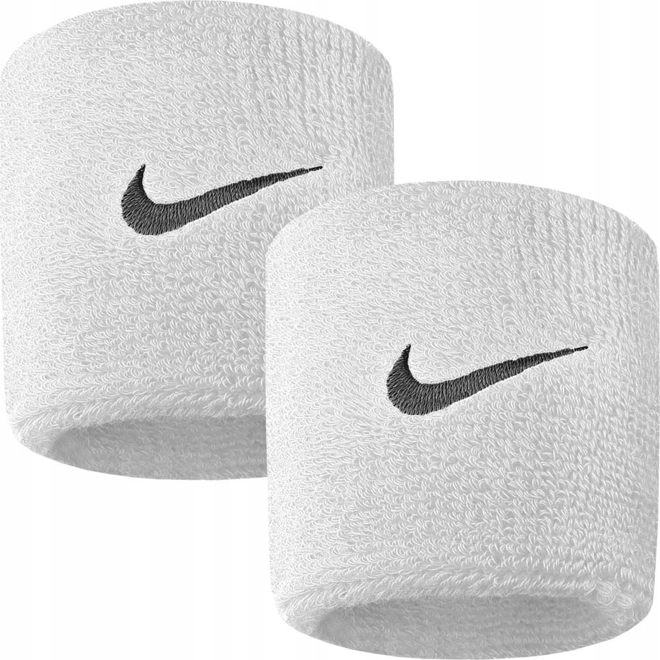 Frotky na zápěstí Nike Swoosh bílé 2 ks NNN04101OS
