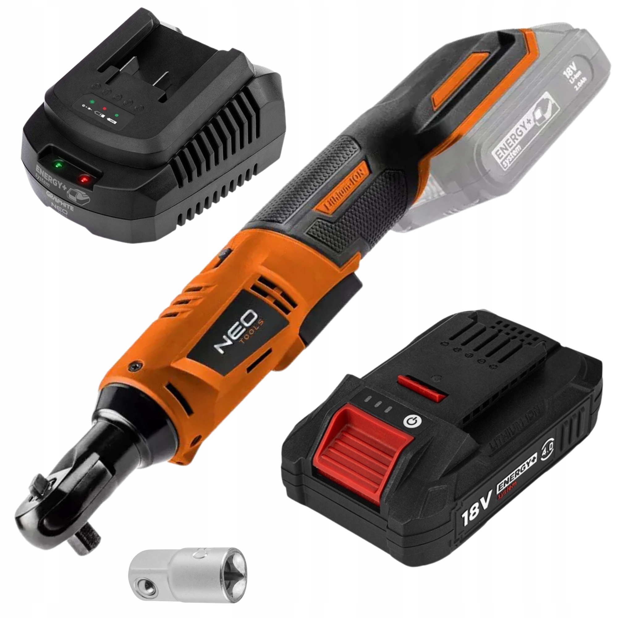 Grzechotka Udarowa Akumulatorowa 18V 60NM Akumulator 4AH Ładowarka Neo