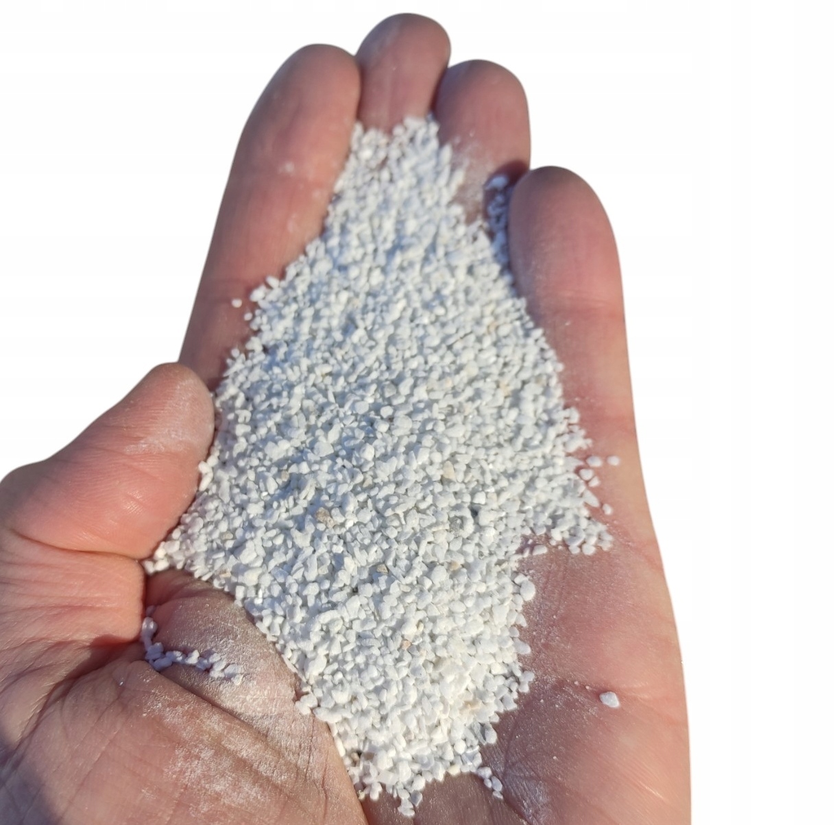 Kamenný koberec sněhově bílý písek bílý Grys 1-2,5 mm 24 kg