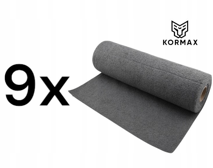 Levně Utěrky z mikrovlákna, ručníky 30x30 75 ks šedé Kormax, sada 9ks
