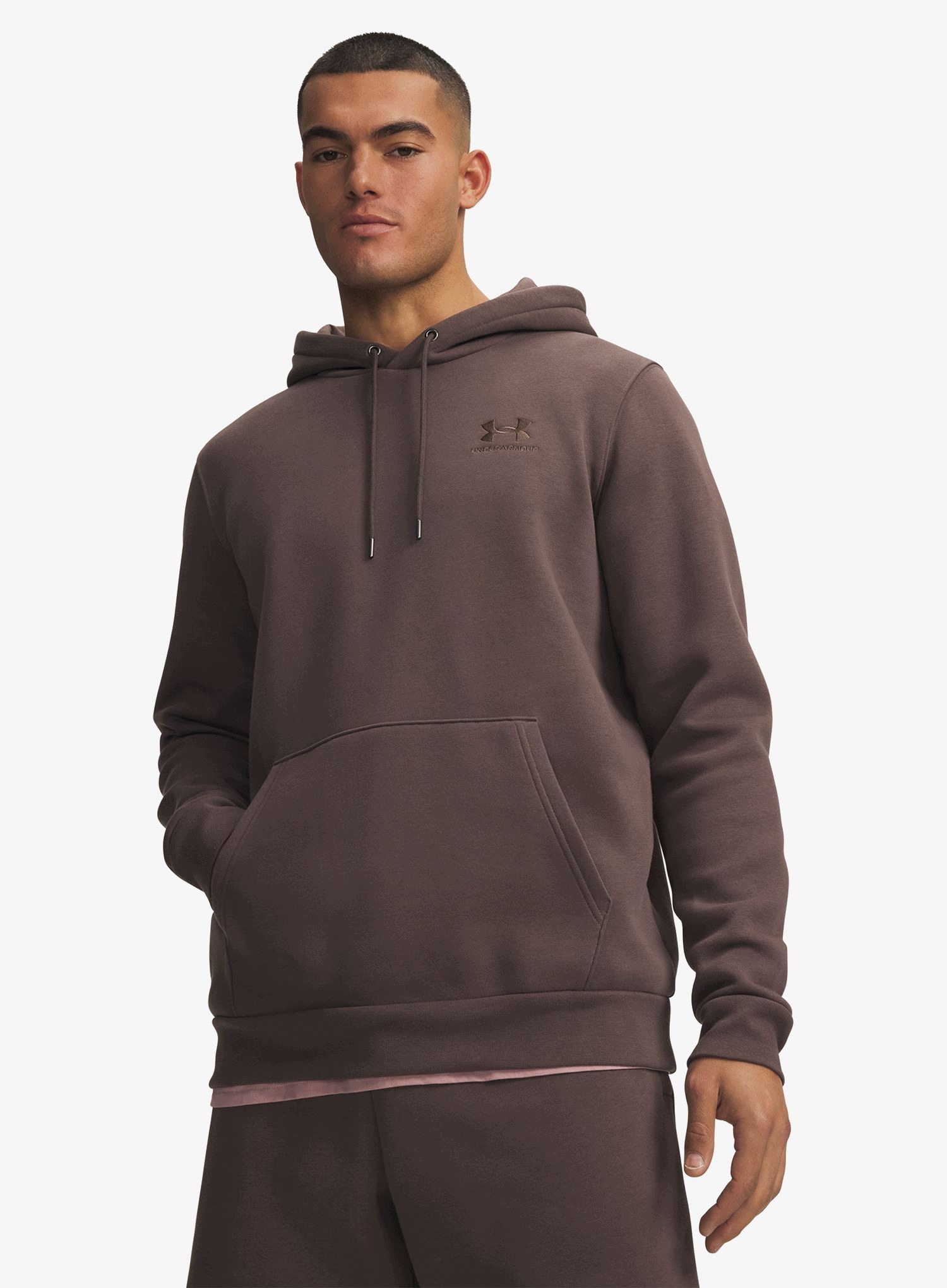 Mikina s kapucí Under Armour Icon Fleece Hoodie peppercorn/peppercorn XL