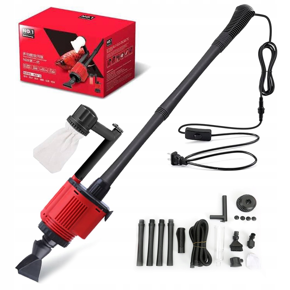 Levně Sada Vysavač Elektrický odmulčovač Pumpička 6v1 pro čištění akvárií