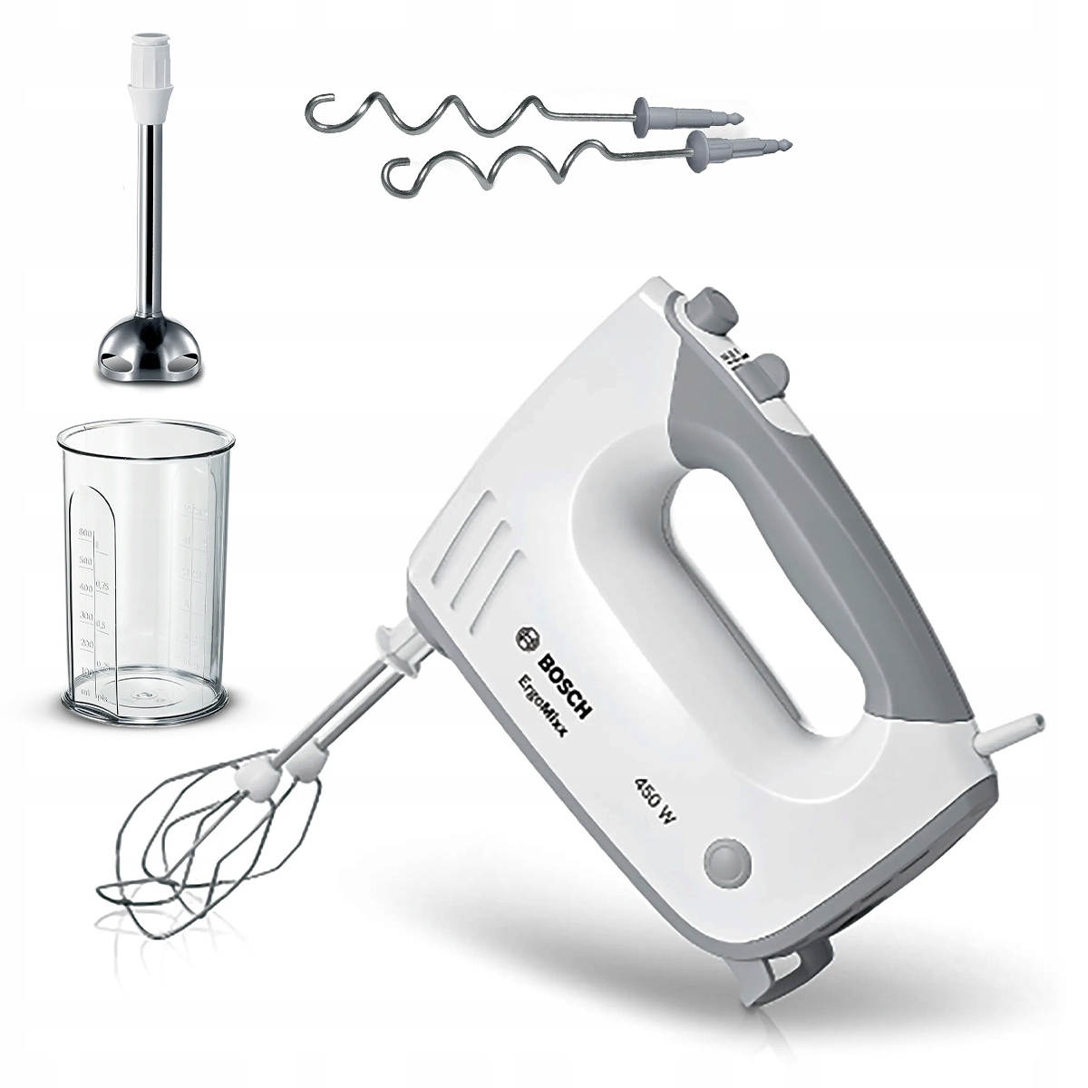 Mikser ręczny ErgoMixx Bosch Mfq 36470 450W Turbo pojemnik 5 poziomów mocy