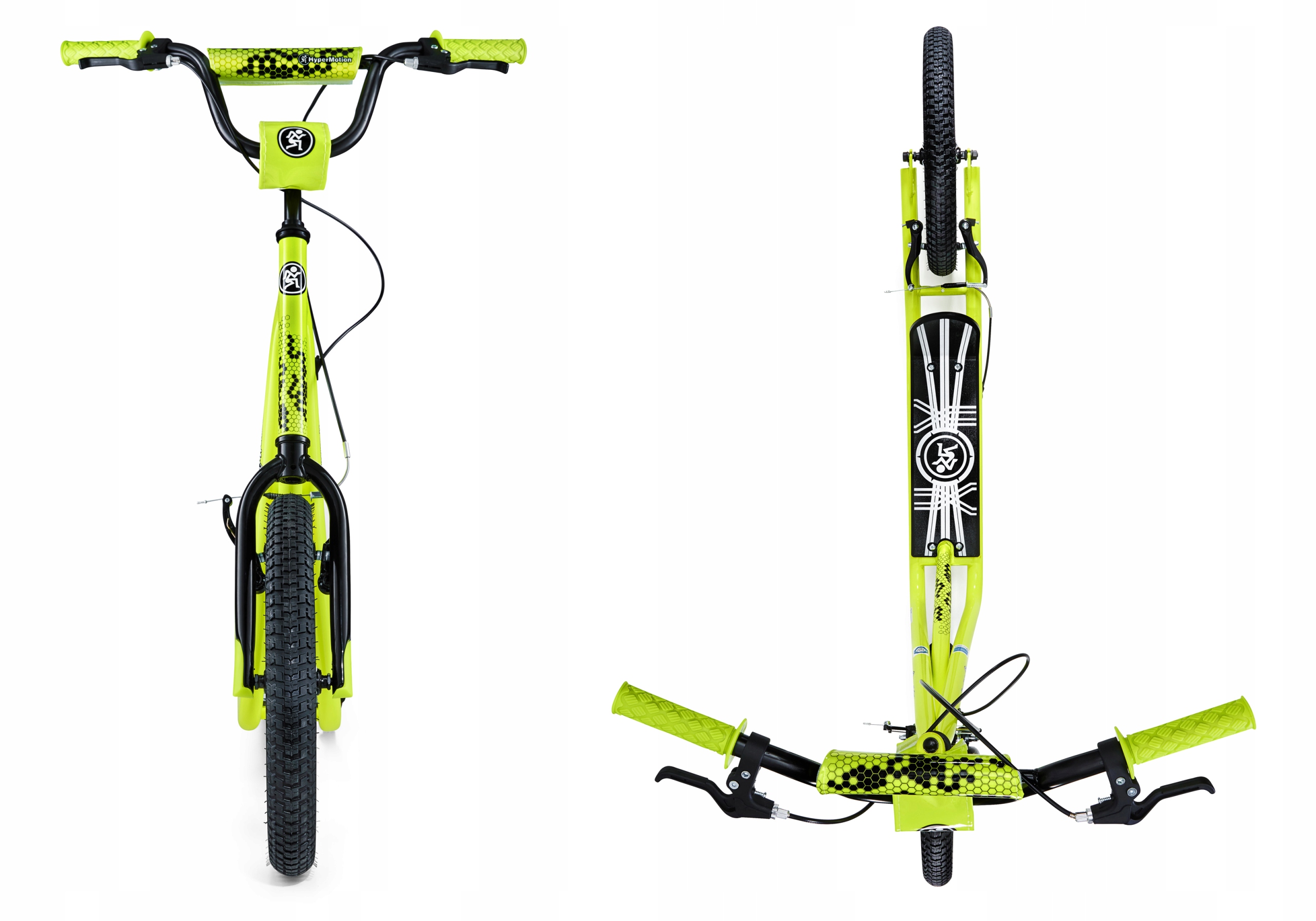 HULAJNOGA RUNKIE - DUŻE POMPOWANE KOŁA 2 x 40cm Hamulec tak