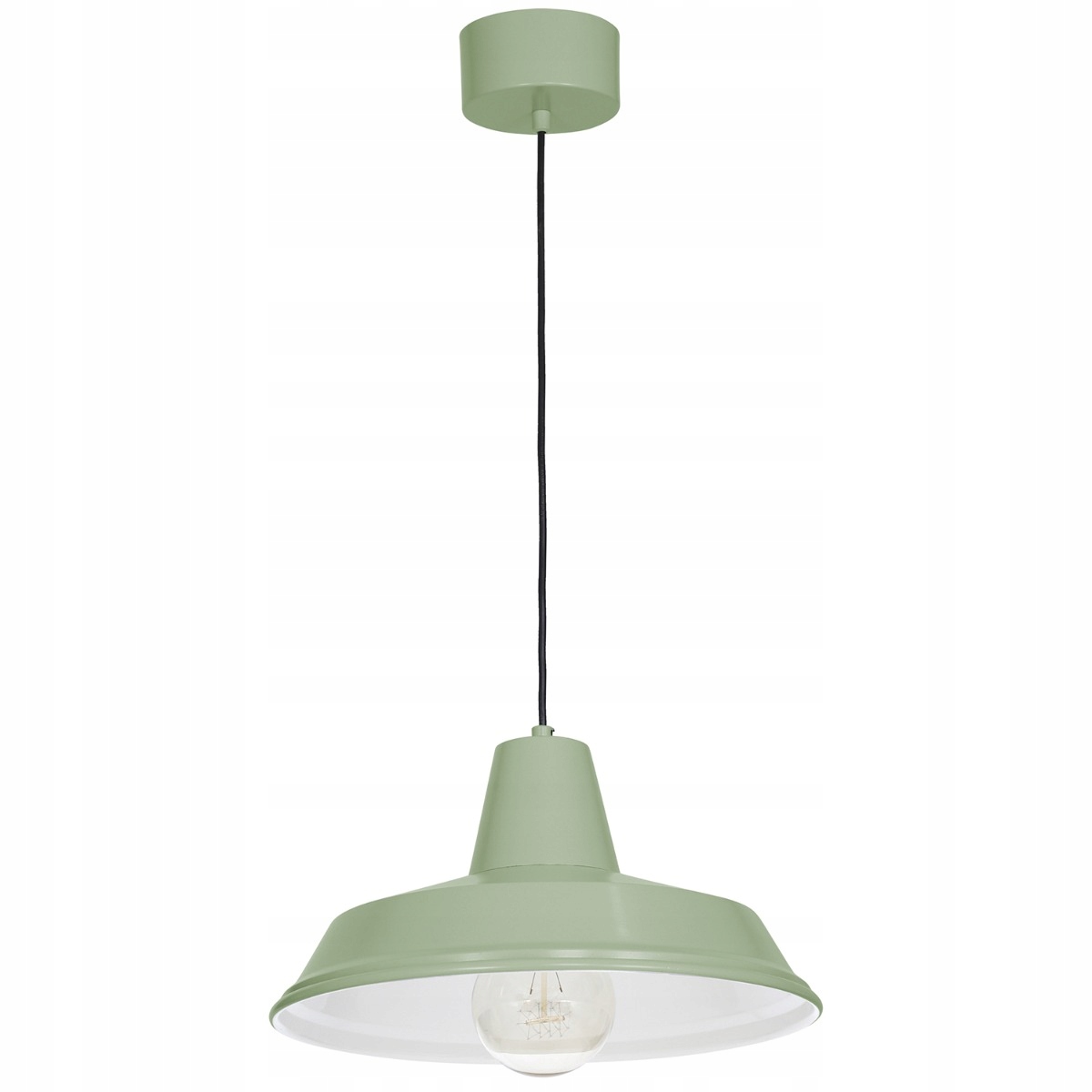 Závěsná lampa loftová zelená kulatá 36 cm do kuchyně Luminex